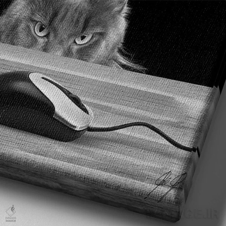 تابلو دکوراتیو غریزه طبیعی اثر کاترین فدرر - نمای نزدیک بافت بوم