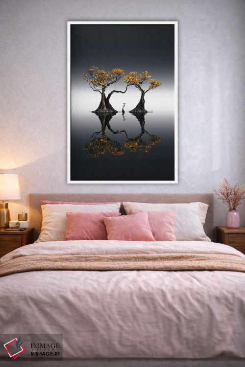 تابلو مینیمال مانگرو طلایی اثر کاترین فدرر - D1W