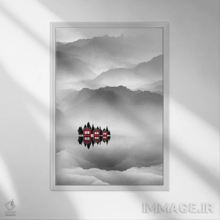 تابلو دکوراتیو یاقوت پژوهی پوشیده اثر کاترین فدرر - نمای قابدار سفید