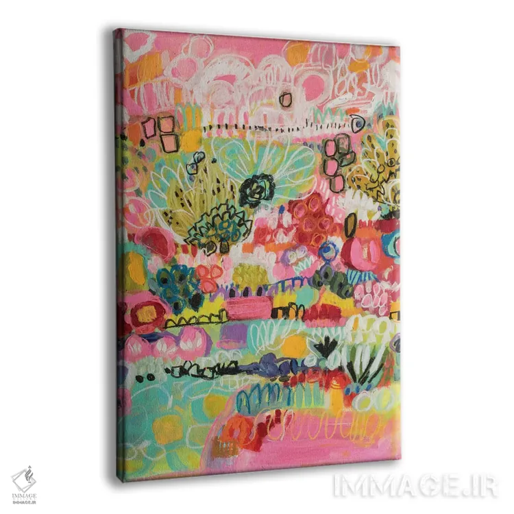 تابلو انتزاعی باغ بوهو ۳ اثر کارن فیلدز - نمای پرسپکتیو محصول