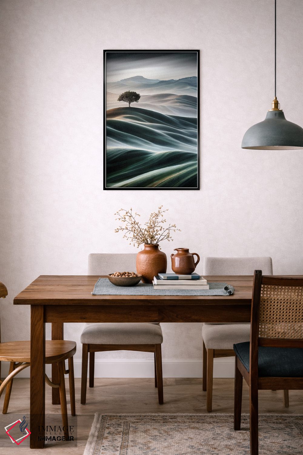 تابلو دکوراتیو تپه های ملایم اثر کاترین فدرر - D6B