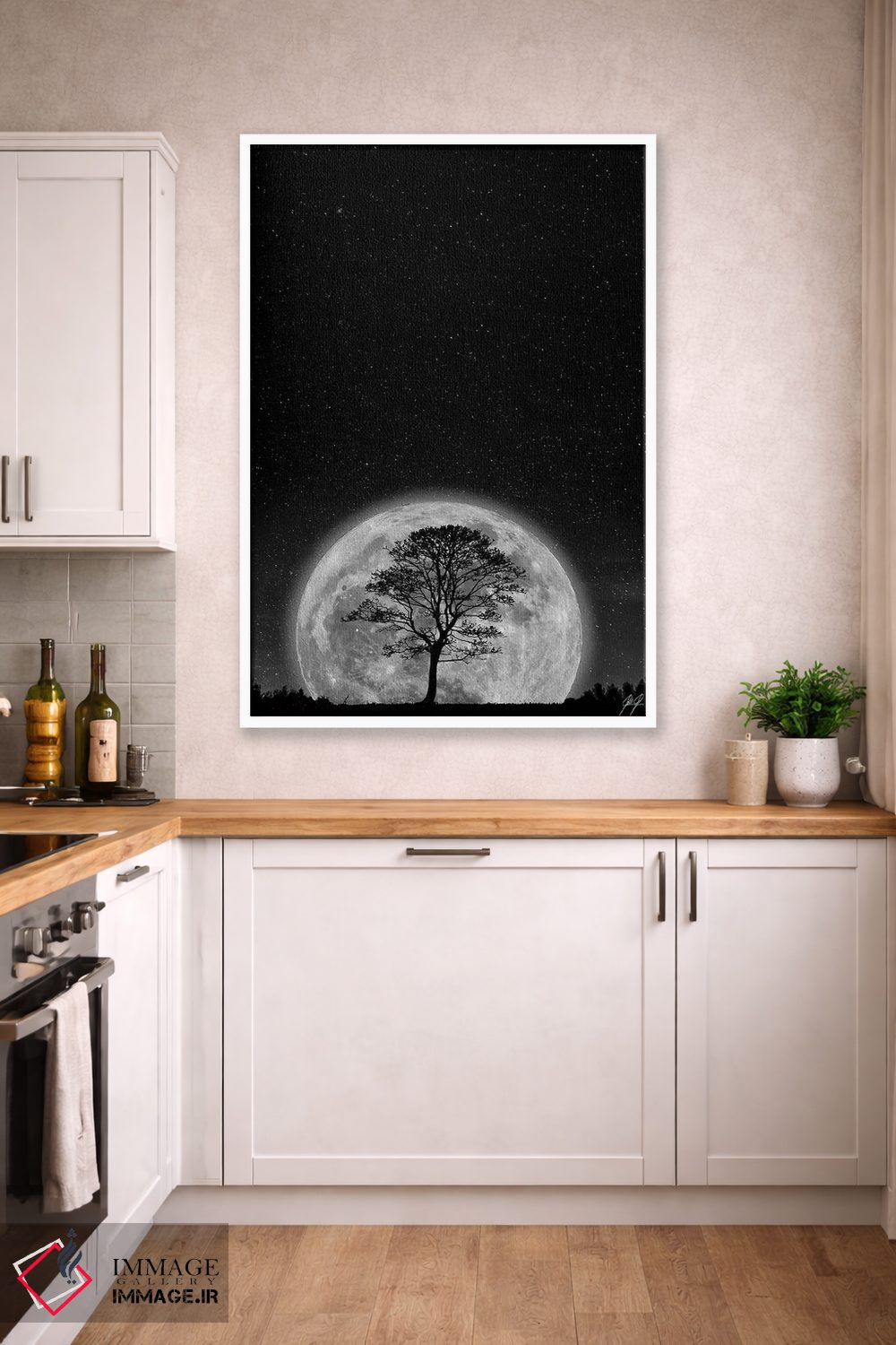 تابلو مینیمال ابرماه اثر کاترین فدرر - D3W