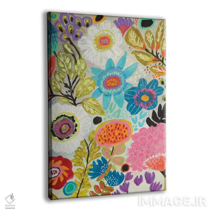 تابلو دکوراتیو باغ مخفی گلی ۱ اثر کارن فیلدز - نمای پرسپکتیو محصول