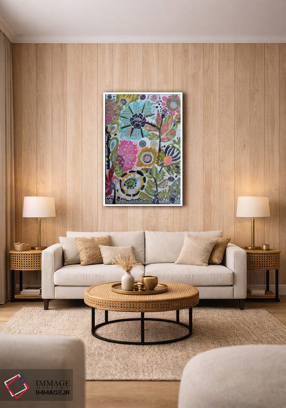 تابلو دکوراتیو باغ خیال انگیز ۵ اثر کارن فیلدز - D1W