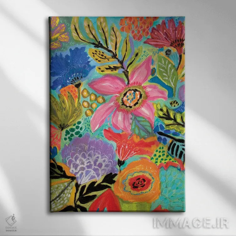 تابلو دکوراتیو باغ مخفی گلی ۲ اثر کارن فیلدز - نمای روبهرو روی دیوار