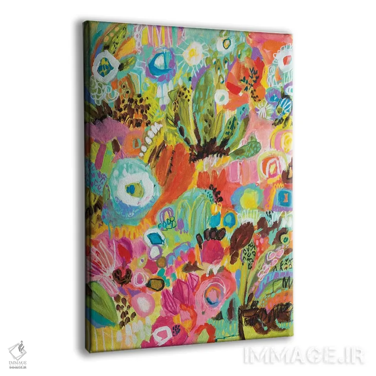 تابلو انتزاعی عاشق سفر ۱ اثر کارن فیلدز - نمای پرسپکتیو محصول