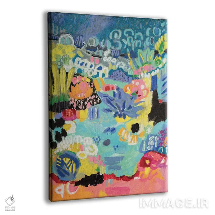 تابلو انتزاعی برکه خیال انگیز ۳ اثر کارن فیلدز - نمای پرسپکتیو محصول