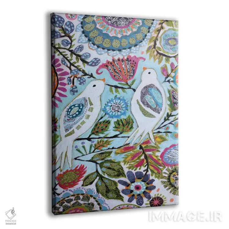 تابلو دکوراتیو پرندگان کاغذی ۲ اثر کارن فیلدز - نمای پرسپکتیو محصول