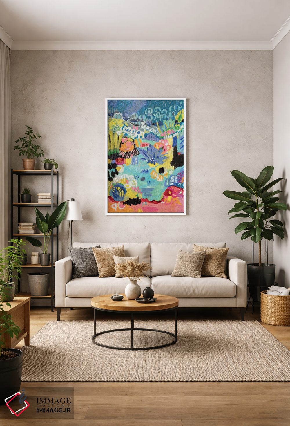 تابلو انتزاعی برکه خیال انگیز ۳ اثر کارن فیلدز - D1W