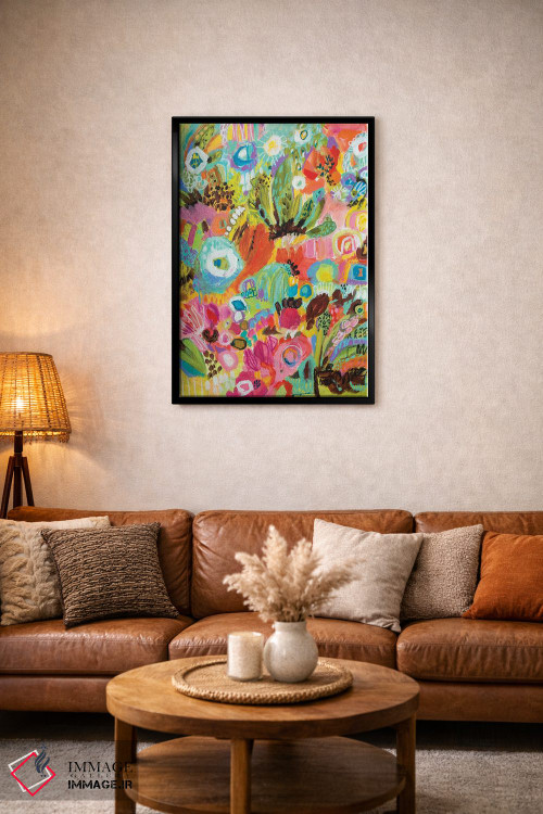 تابلو انتزاعی عاشق سفر ۱ اثر کارن فیلدز - D3B