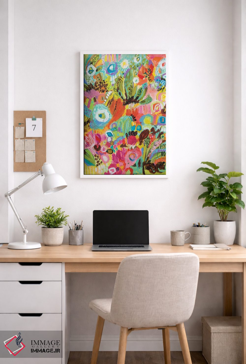 تابلو انتزاعی عاشق سفر ۱ اثر کارن فیلدز - D2W