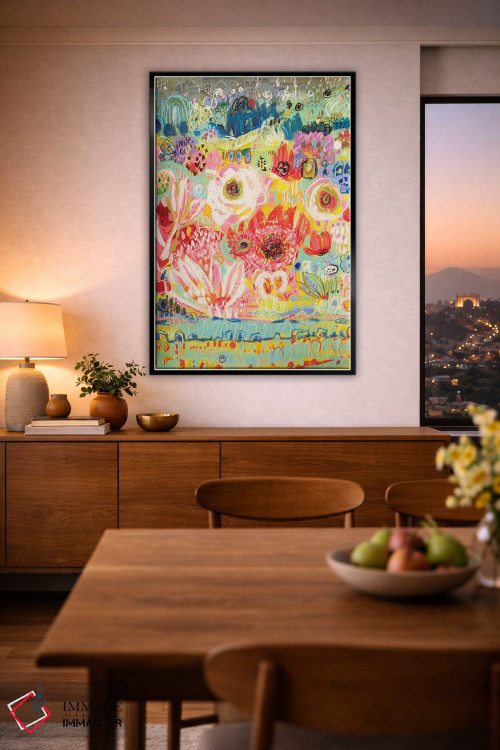 تابلو انتزاعی عاشق سفر ۲ اثر کارن فیلدز - D2B