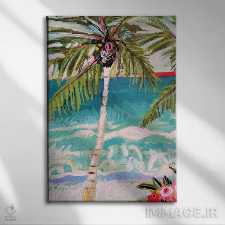 تابلو دکوراتیو نخل خیال انگیز ۱ اثر کارن فیلدز - نمای روبهرو روی دیوار
