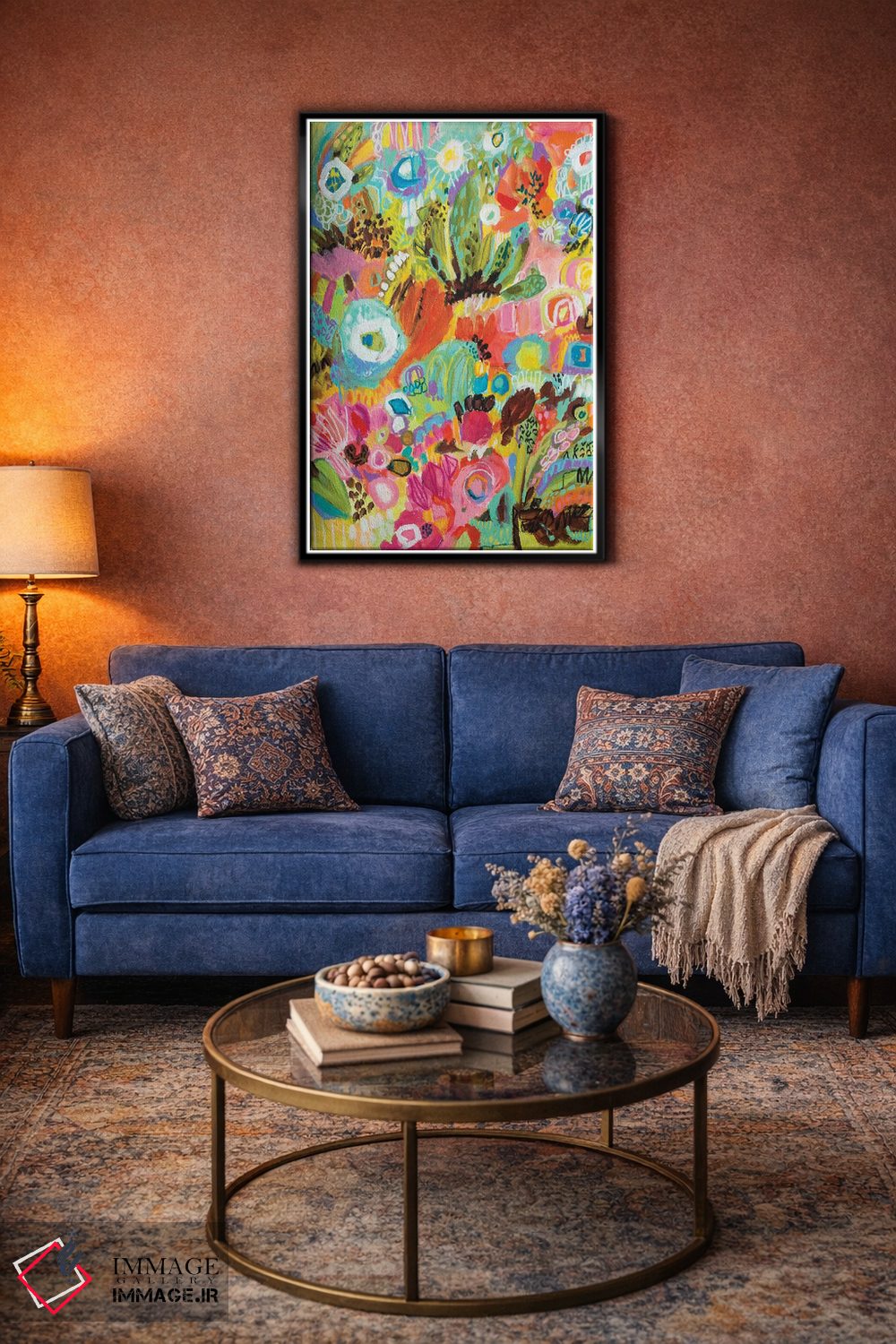 تابلو انتزاعی عاشق سفر ۱ اثر کارن فیلدز - D5B