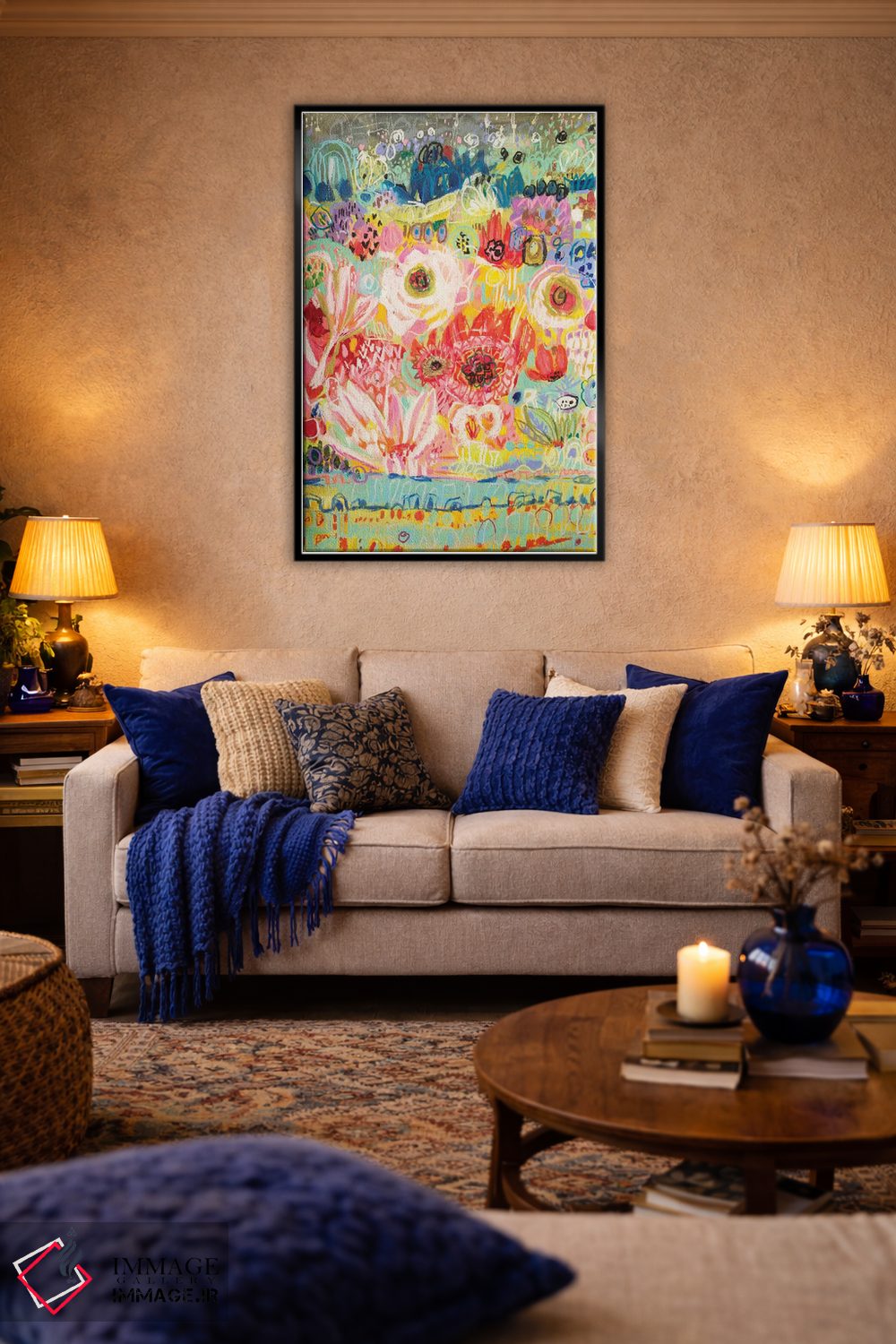 تابلو انتزاعی عاشق سفر ۲ اثر کارن فیلدز - D5B