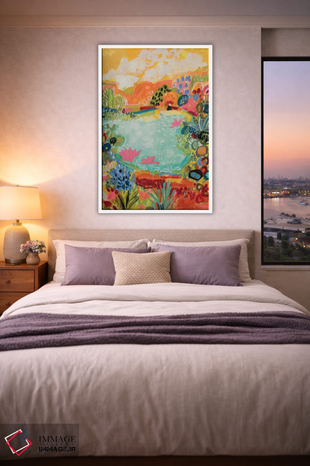 تابلو انتزاعی برکه خیال انگیز ۱ اثر کارن فیلدز - D3W