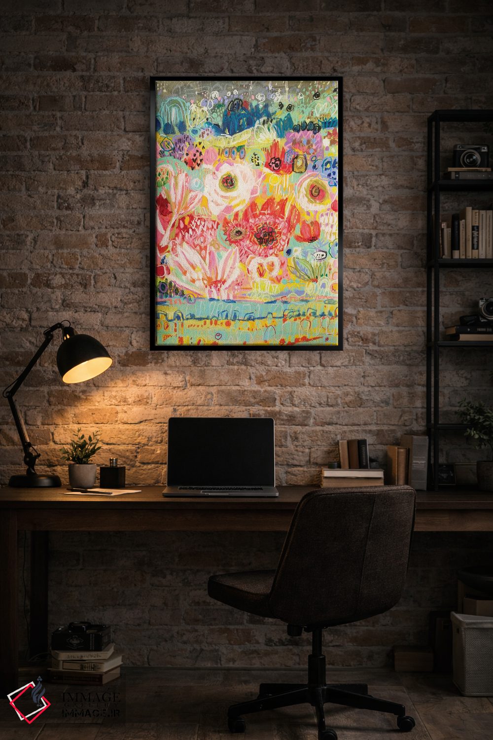 تابلو انتزاعی عاشق سفر ۲ اثر کارن فیلدز - D6B