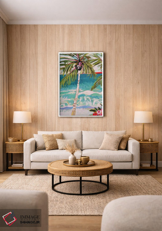تابلو دکوراتیو نخل خیال انگیز ۱ اثر کارن فیلدز - D1W