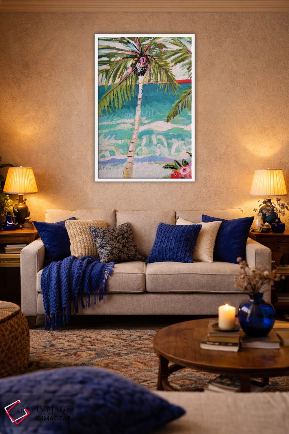 تابلو دکوراتیو نخل خیال انگیز ۱ اثر کارن فیلدز - D2W