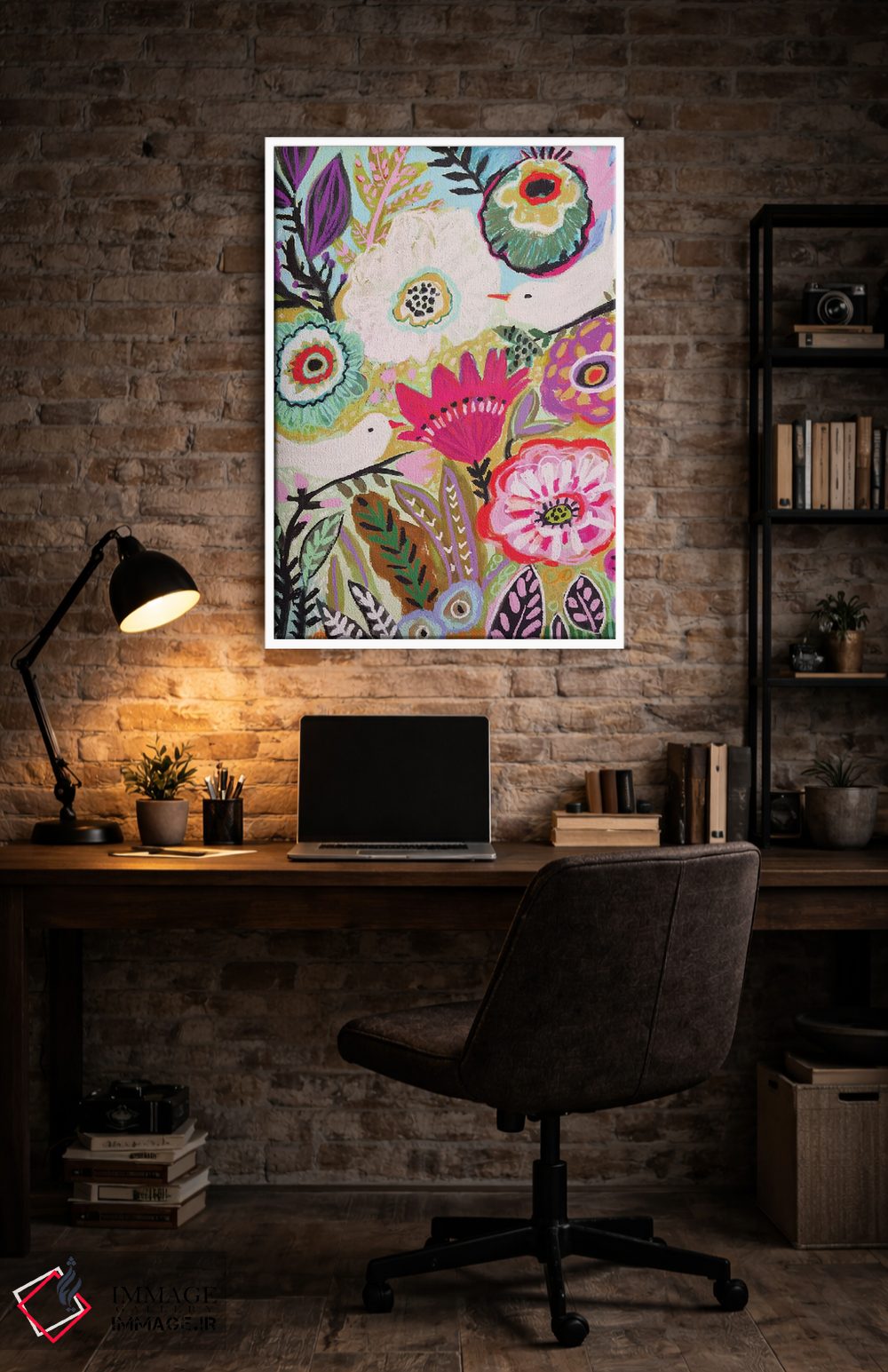 تابلو دکوراتیو پرندگان باغ ۱ اثر کارن فیلدز - D4W