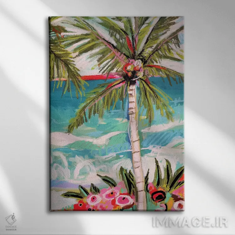 تابلو دکوراتیو نخل خیال انگیز ۲ اثر کارن فیلدز - نمای روبهرو روی دیوار