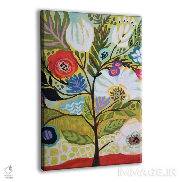 تابلو دکوراتیو درخت گل ۱ اثر کارن فیلدز - نمای پرسپکتیو محصول