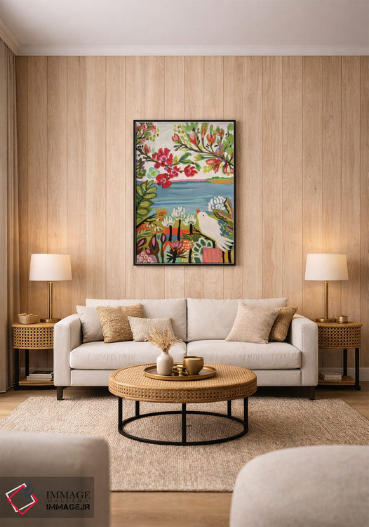 تابلو دکوراتیو پرندگان در باغ ۲ اثر کارن فیلدز - D1B