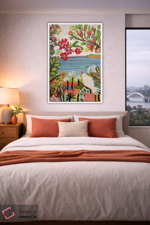 تابلو دکوراتیو پرندگان در باغ ۲ اثر کارن فیلدز - D4W
