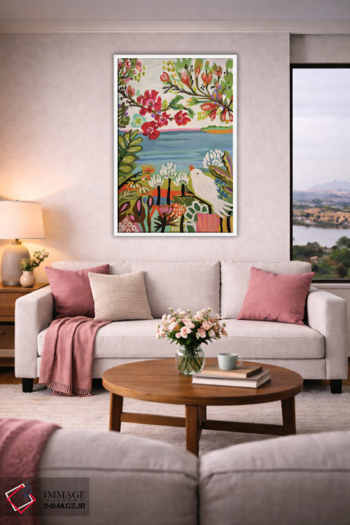 تابلو دکوراتیو پرندگان در باغ ۲ اثر کارن فیلدز - D3W
