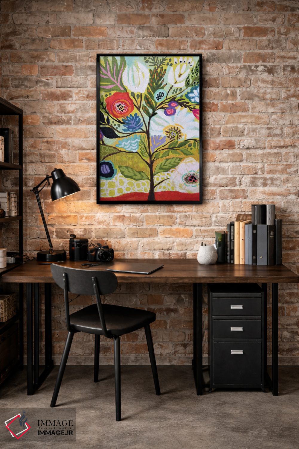تابلو دکوراتیو درخت گل ۱ اثر کارن فیلدز - D5B