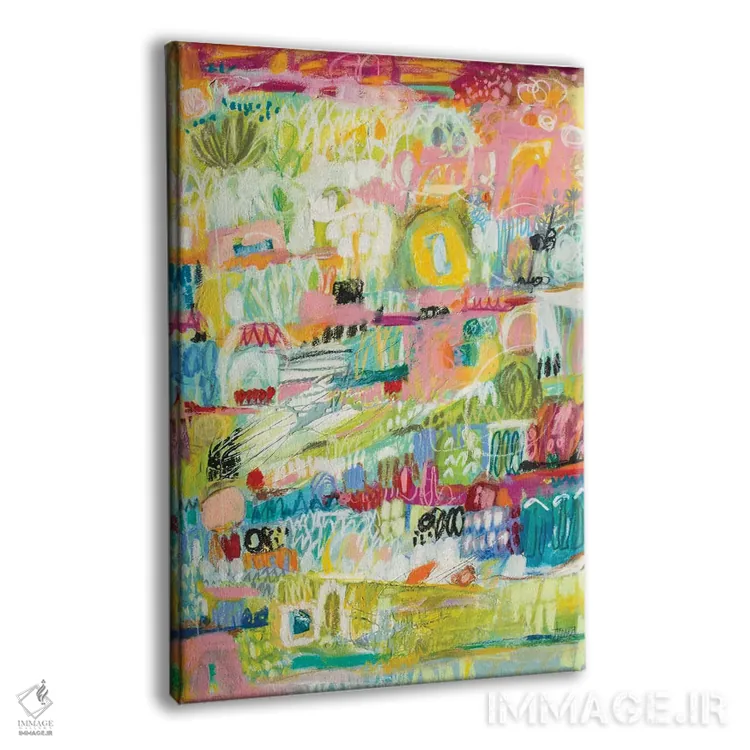 تابلو انتزاعی باغ بوهو ۲ اثر کارن فیلدز - نمای پرسپکتیو محصول