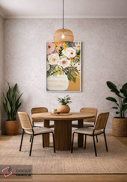 تابلو دکوراتیو گل های تابستانی در گلدان ۲ اثر کارن فیلدز - D3W