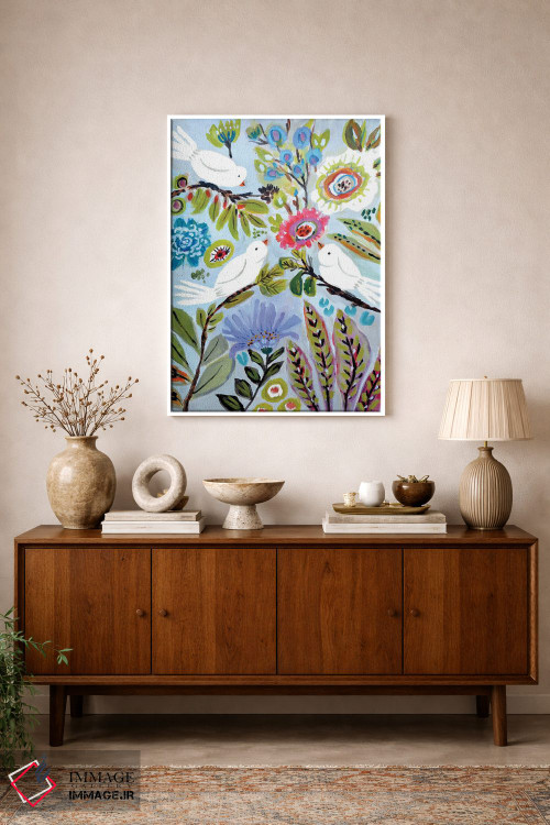 تابلو دکوراتیو عشق پرنده ها ۱ اثر کارن فیلدز - D1W