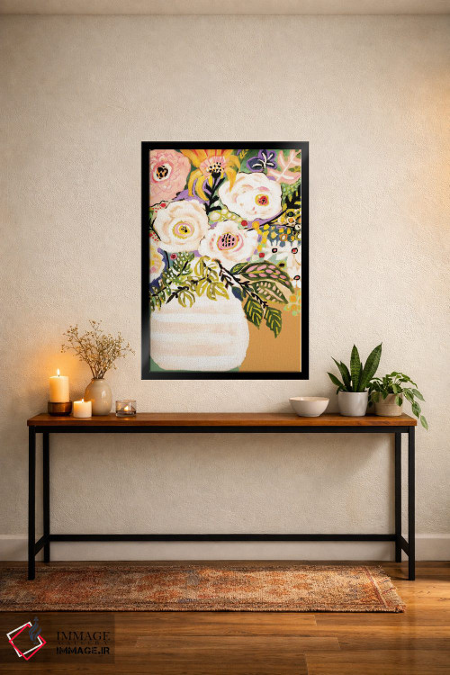 تابلو دکوراتیو گل های تابستانی در گلدان ۲ اثر کارن فیلدز - D5B