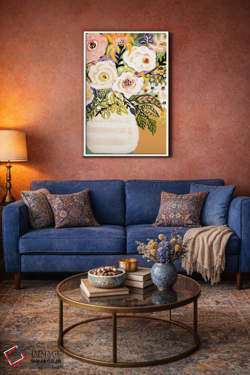 تابلو دکوراتیو گل های تابستانی در گلدان ۲ اثر کارن فیلدز - D4W