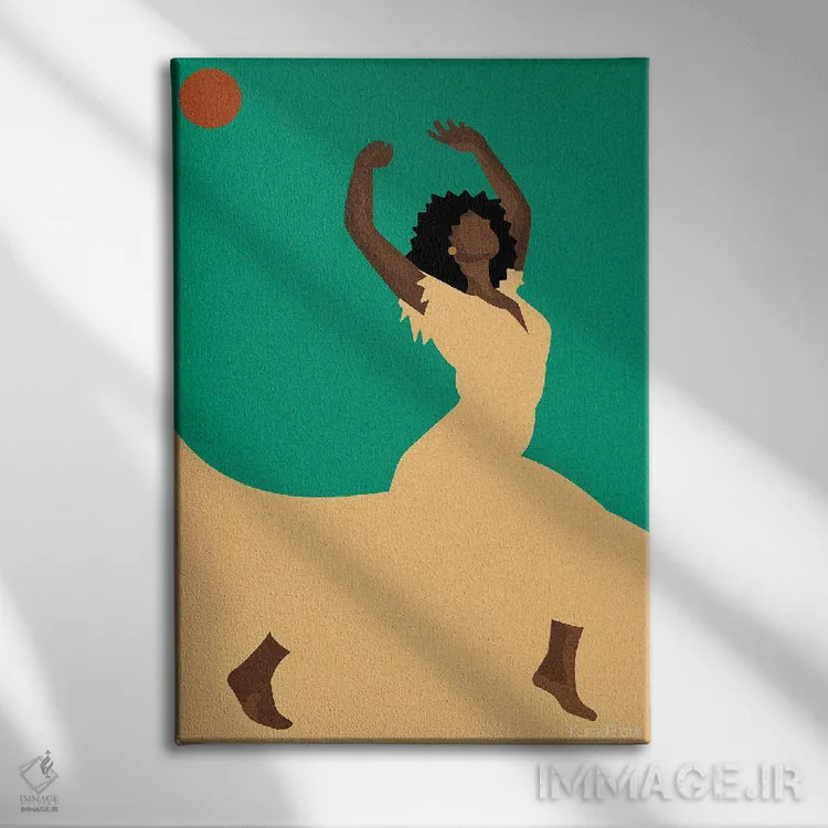 تابلو مینیمال رقص اثر کمو فرانک - نمای روبهرو روی دیوار