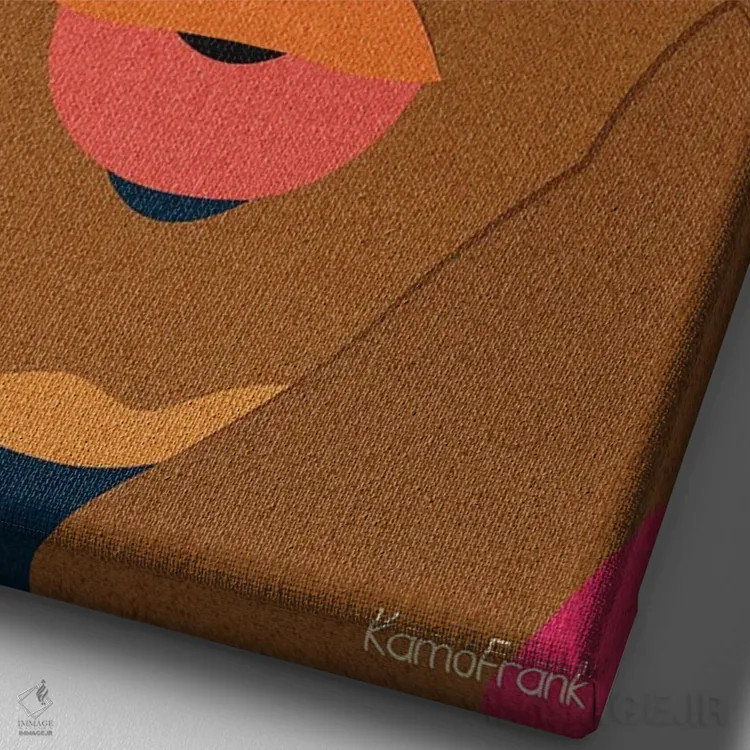 تابلو مینیمال نمای نزدیک اثر کمو فرانک - نمای نزدیک بافت بوم