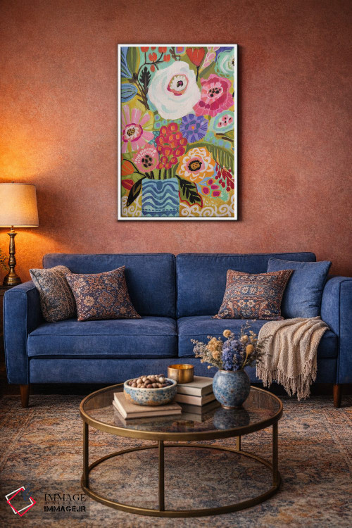 تابلو دکوراتیو گل های تازه در گلدان ۲ اثر کارن فیلدز - D3W