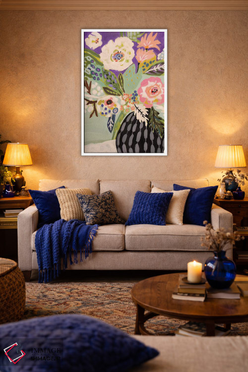 تابلو دکوراتیو گل های تازه در گلدان ۱ اثر کارن فیلدز - D3W