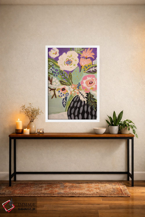 تابلو دکوراتیو گل های تازه در گلدان ۱ اثر کارن فیلدز - D4W