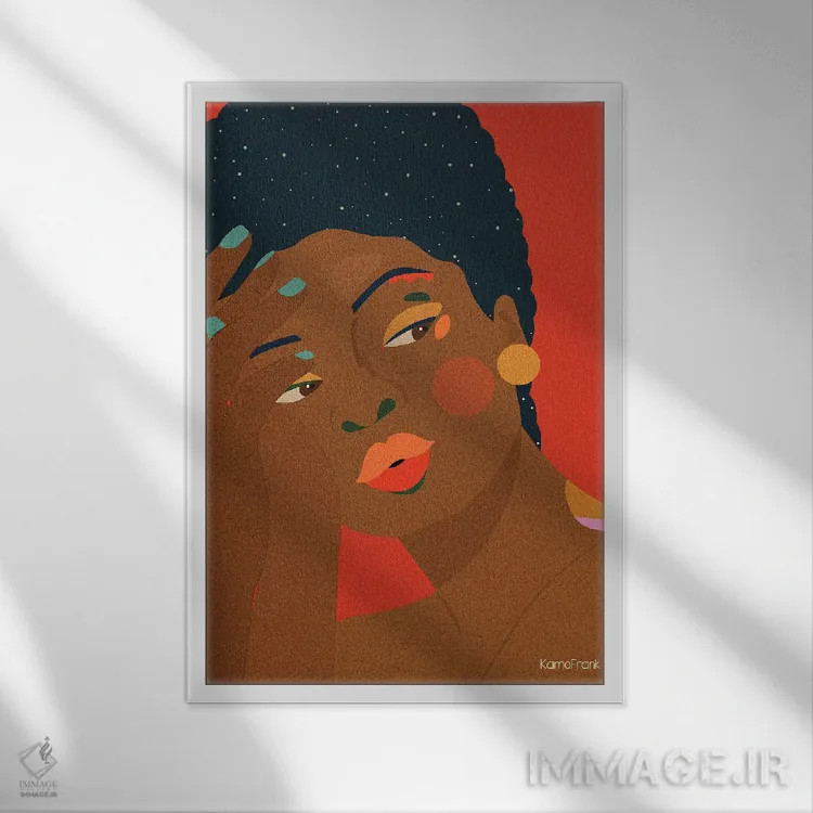 تابلو مینیمال تمام ستاره های آسمان اثر کمو فرانک - نمای قابدار سفید