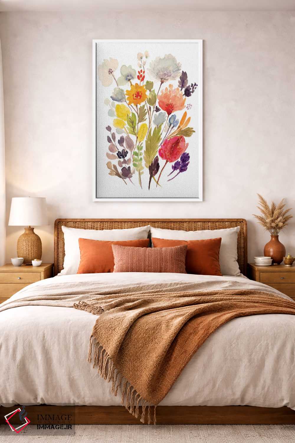 تابلو دکوراتیو ساقه های دسته گل مدرن ۲ اثر کارن فیلدز - D4W