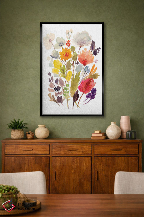 تابلو دکوراتیو ساقه های دسته گل مدرن ۲ اثر کارن فیلدز - D2B