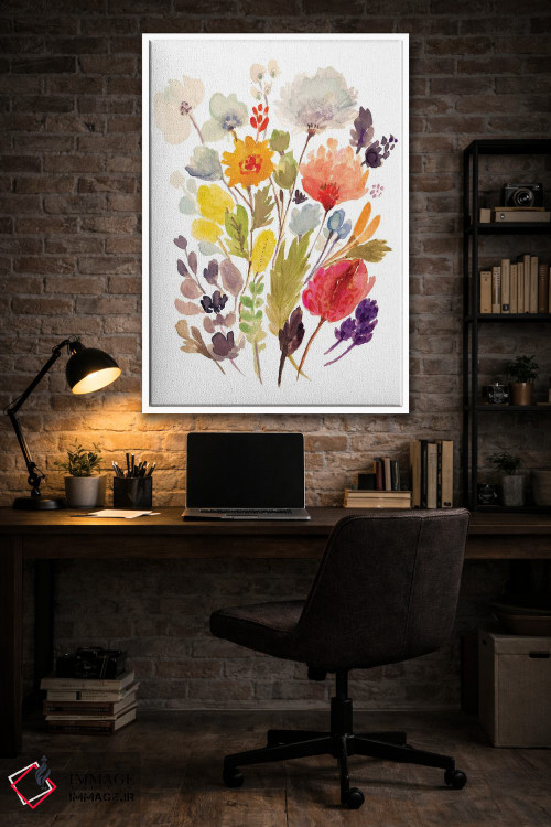 تابلو دکوراتیو ساقه های دسته گل مدرن ۲ اثر کارن فیلدز - D5W