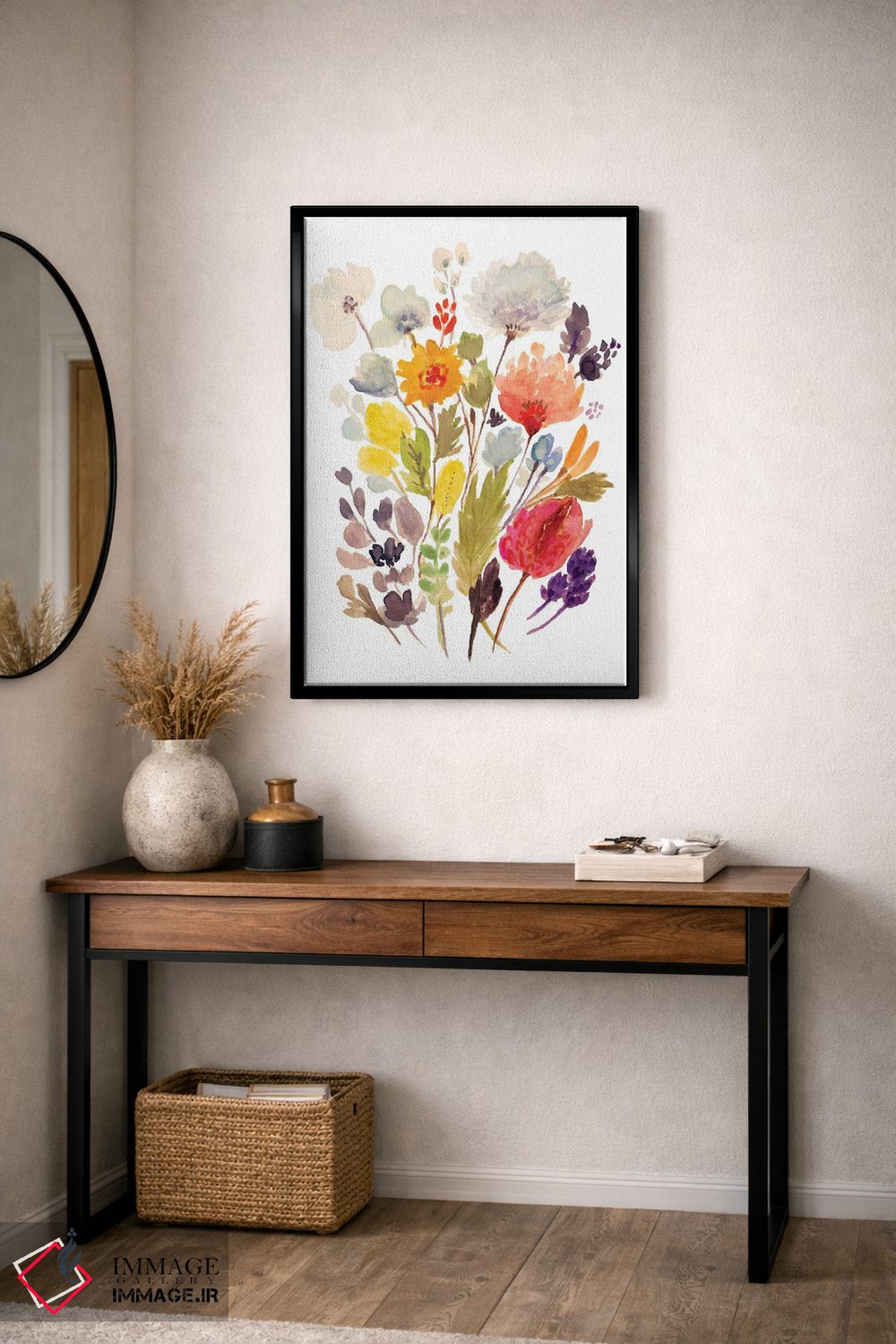 تابلو دکوراتیو ساقه های دسته گل مدرن ۲ اثر کارن فیلدز - D6B