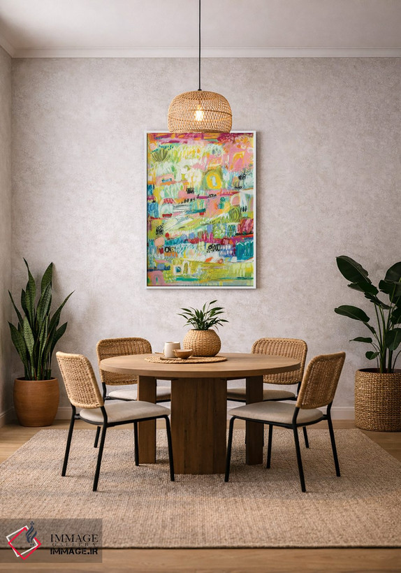تابلو انتزاعی باغ بوهو ۲ اثر کارن فیلدز - D3W