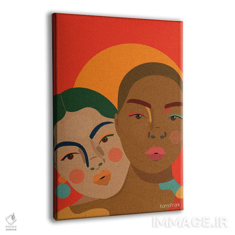 تابلو مینیمال صمیمیت اثر کمو فرانک - نمای پرسپکتیو محصول