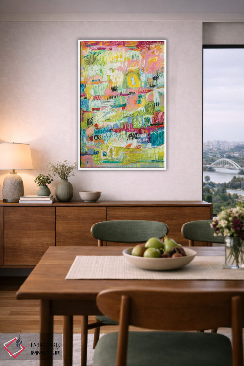 تابلو انتزاعی باغ بوهو ۲ اثر کارن فیلدز - D6W