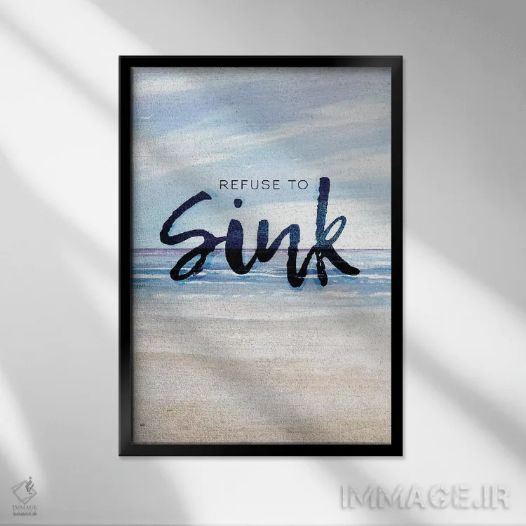 تابلو دکوراتیو امتناع از غرق شدن اثر کینگزلی - نمای قابدار مشکی