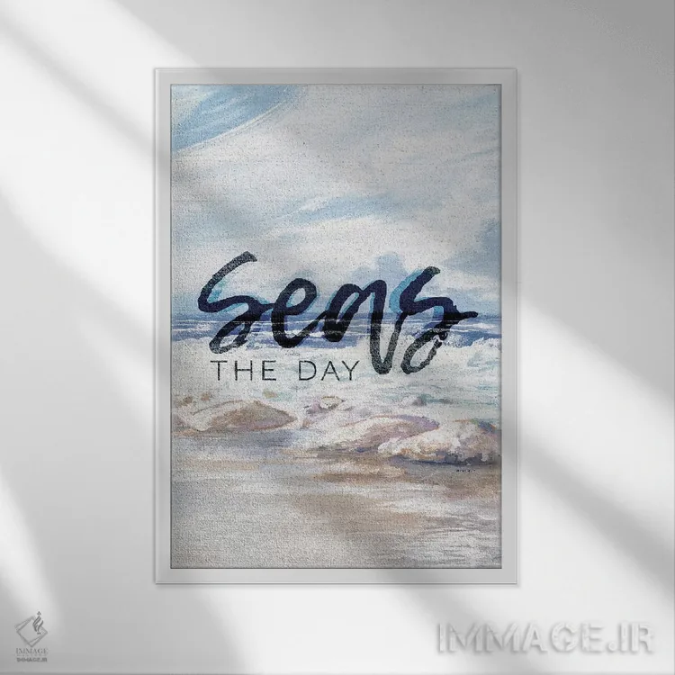 تابلو دکوراتیو روز دریایی اثر کینگزلی - نمای قابدار سفید